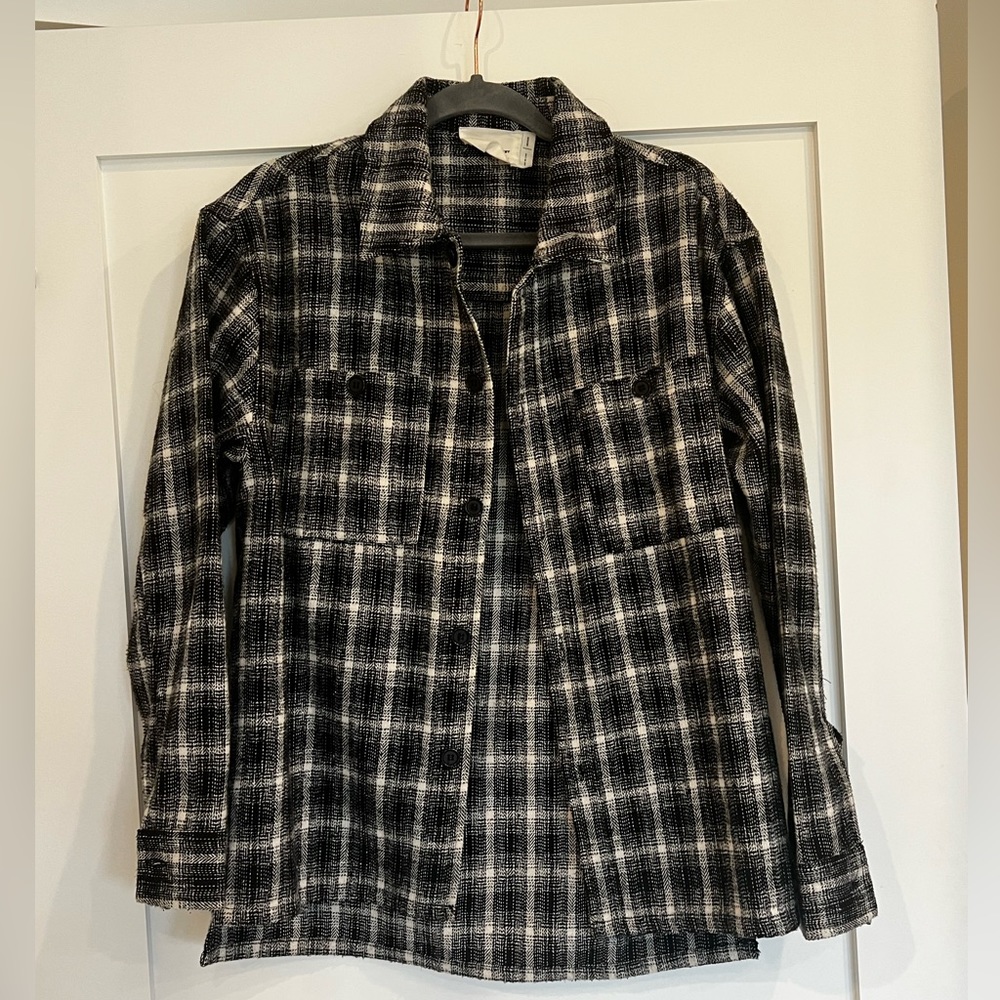 Black and white womens oversized flannel